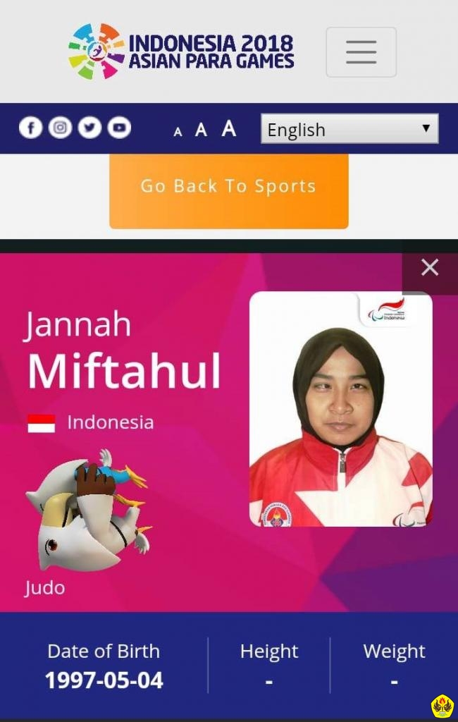 Rektor Mengapresiasi Miftahul Jannah Tolak Lepas Jilbab pada Asian Para Games 2018